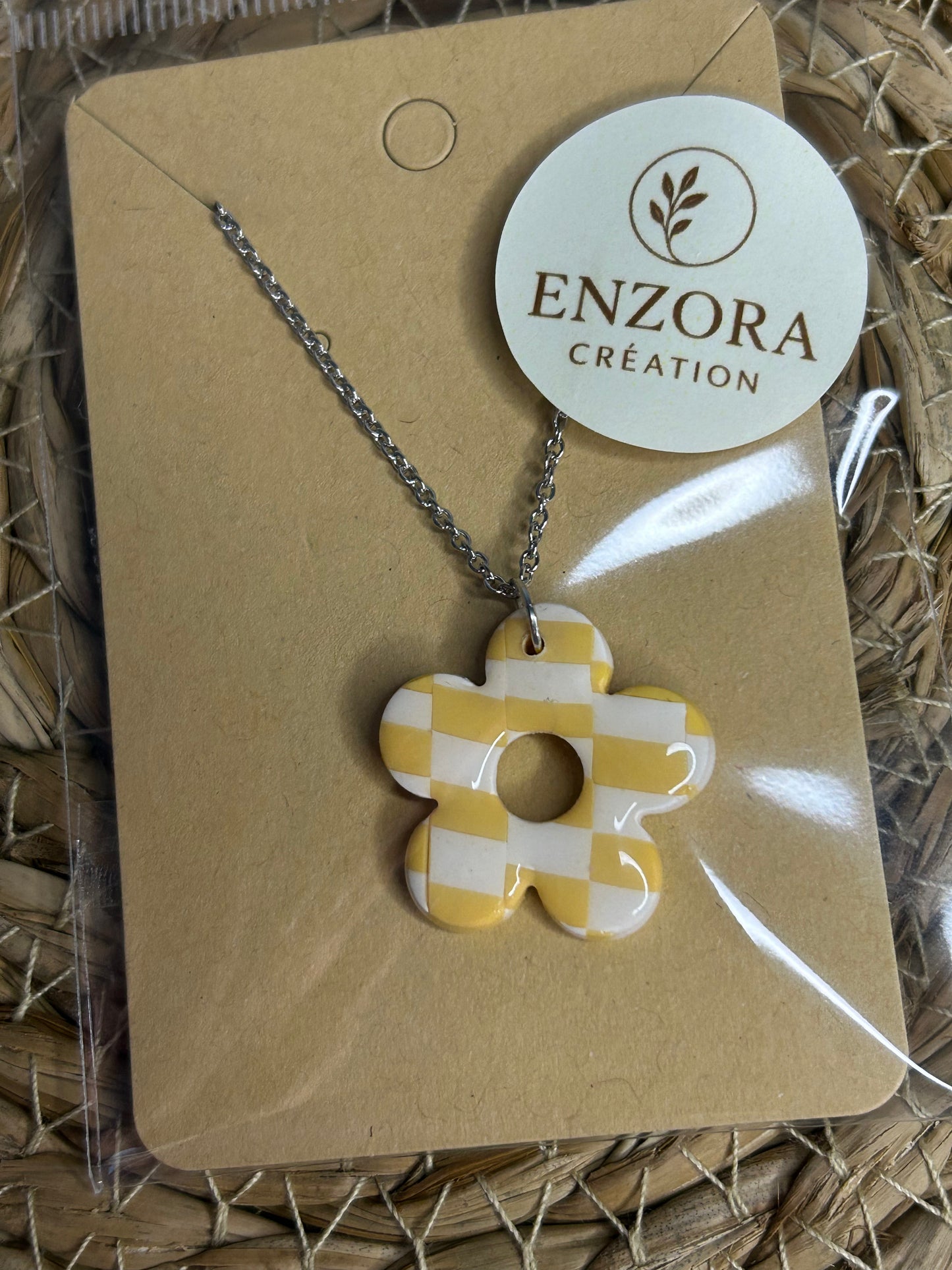 Collier argenté en acier inoxydable pampilles Flora