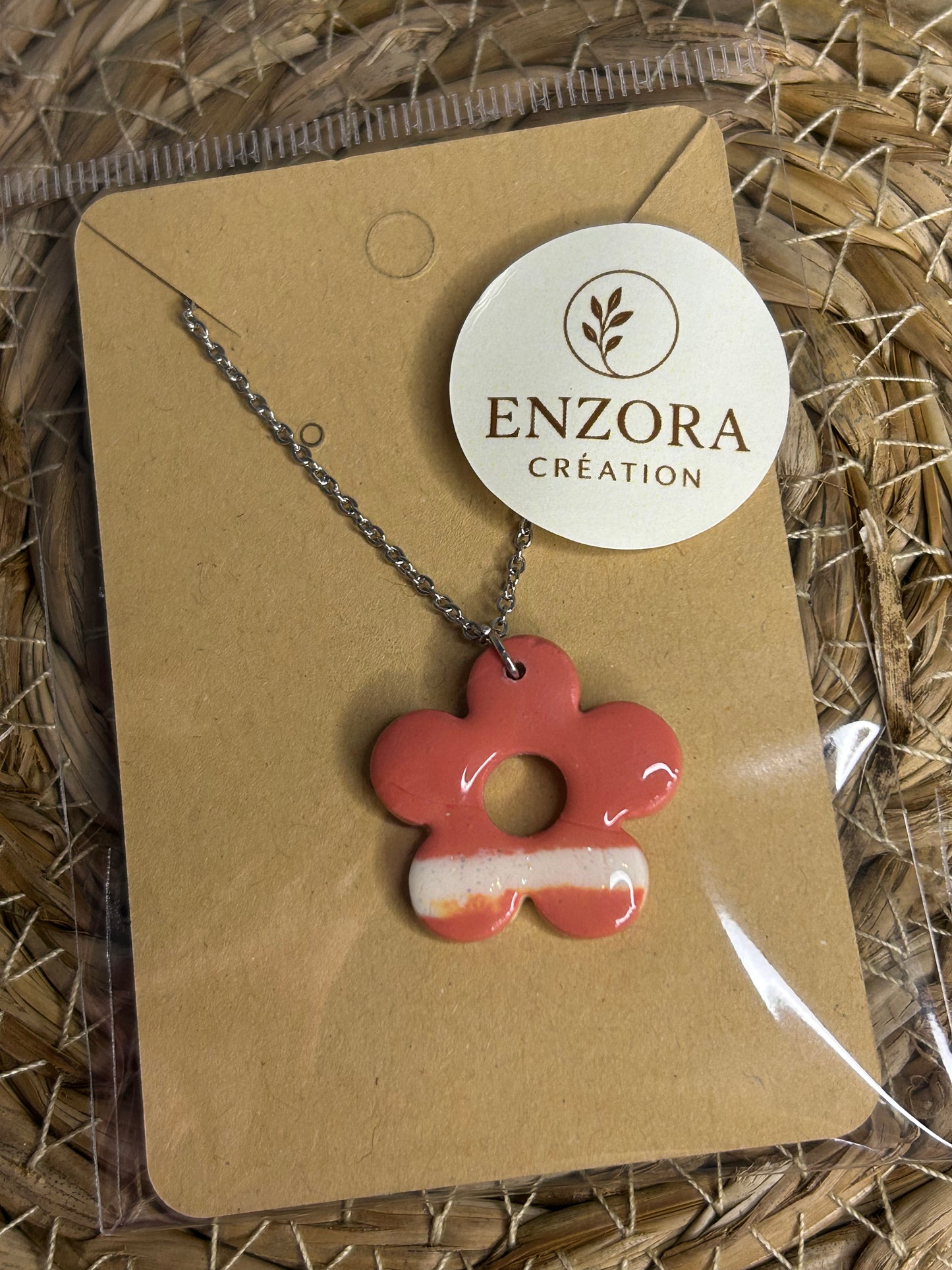 Collier argenté en acier inoxydable pampilles Flora