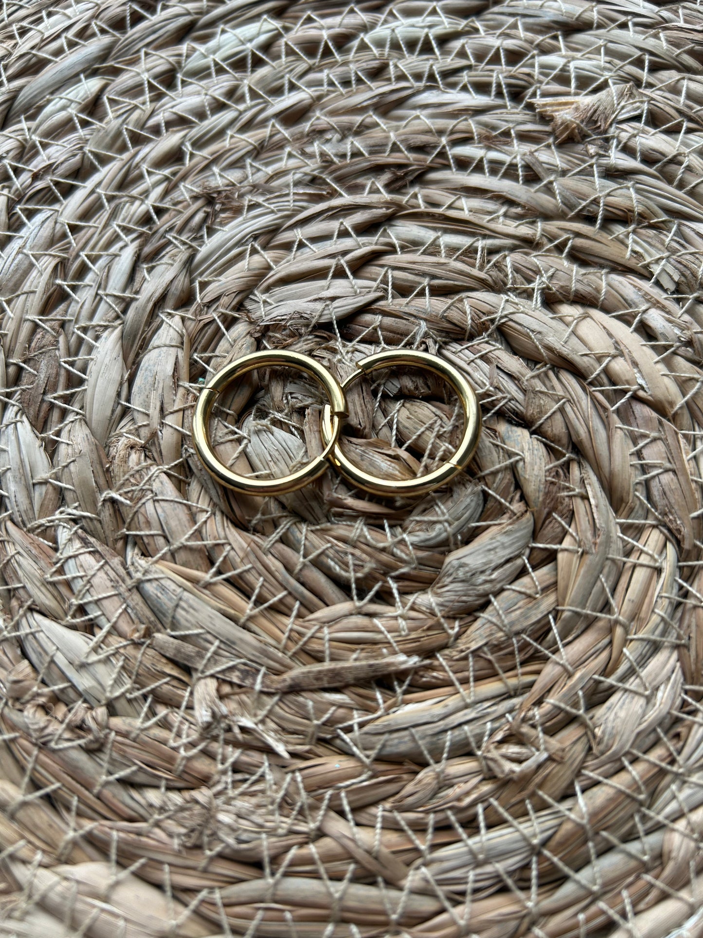 Créole en acier inoxydable dorée