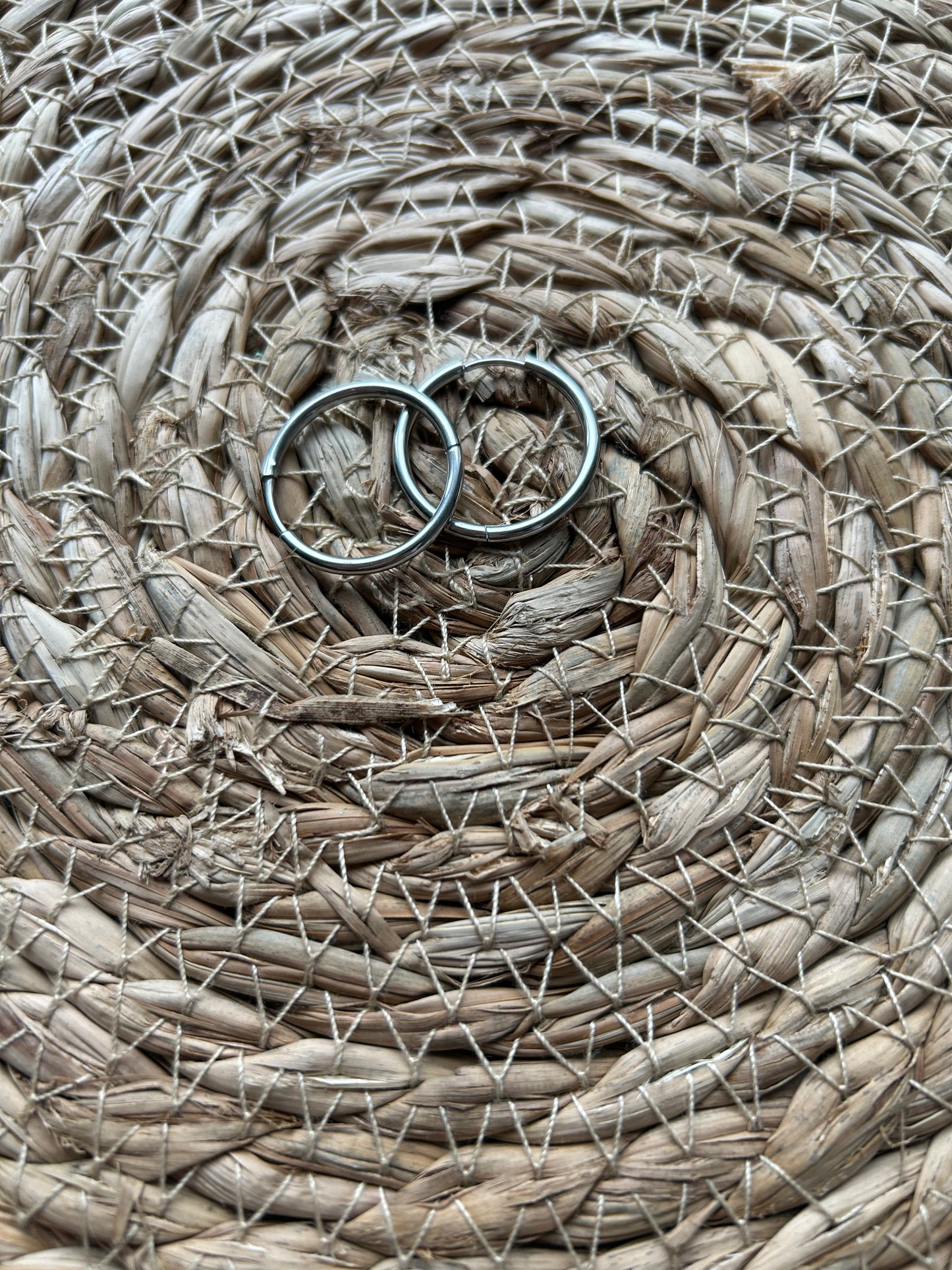 Créole en acier inoxydable argent