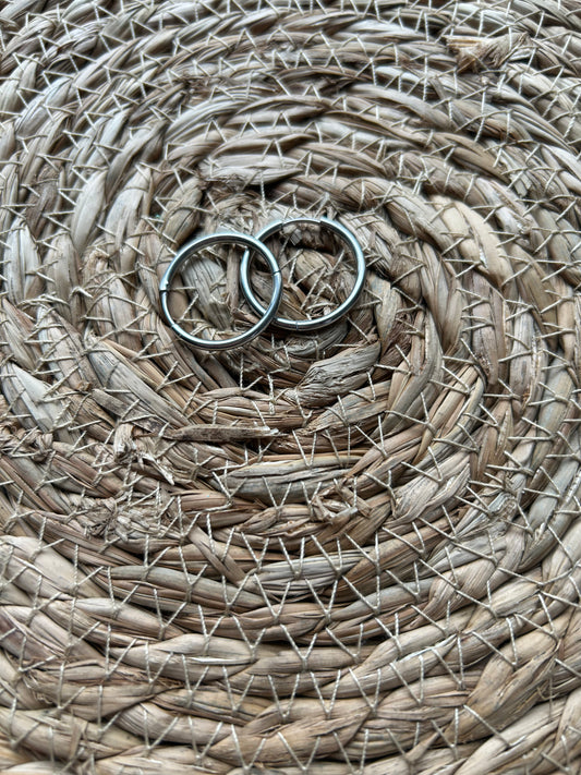 Créole en acier inoxydable argent