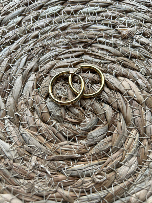 Créole en acier inoxydable dorée