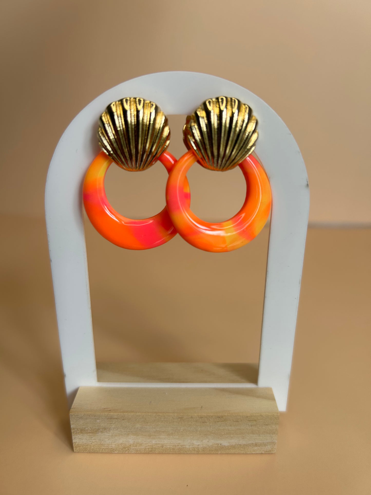 Pampilles + clips coquillage en acier inoxydable