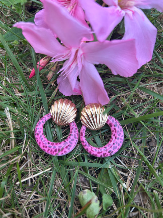 Pampilles + clips coquillage en acier inoxydable